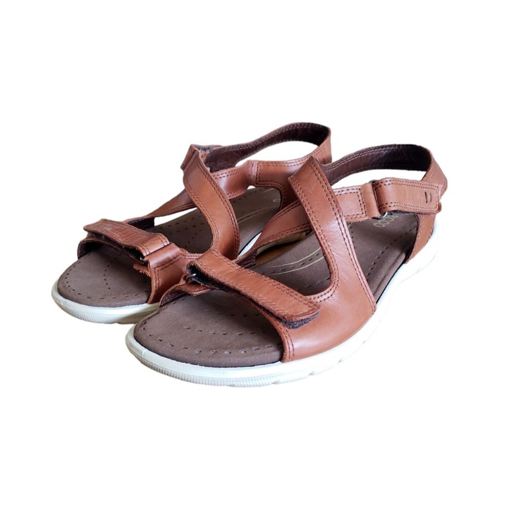 Ecco Women's Babett Comfort Leather Sandals Brown Shoes Size 40 US Size 9